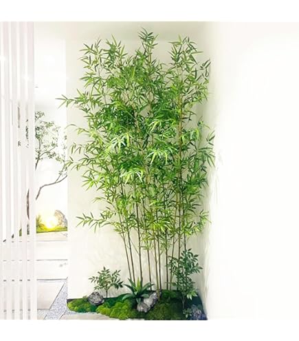 Amazon｜Warayumi フェイクグリーン 竹 人工観葉植物 光触媒 簡単保养